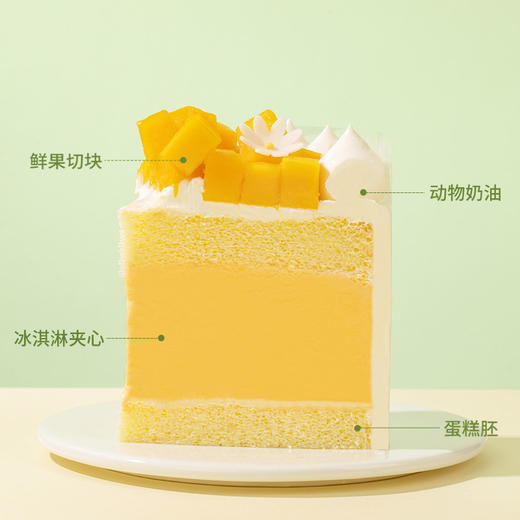 【香草芒果冰淇淋蛋糕】入口即化的口感加上奶油、香草的味道，在口中迸发的美妙让你久久回味~（北京幸福西饼蛋糕） 商品图2