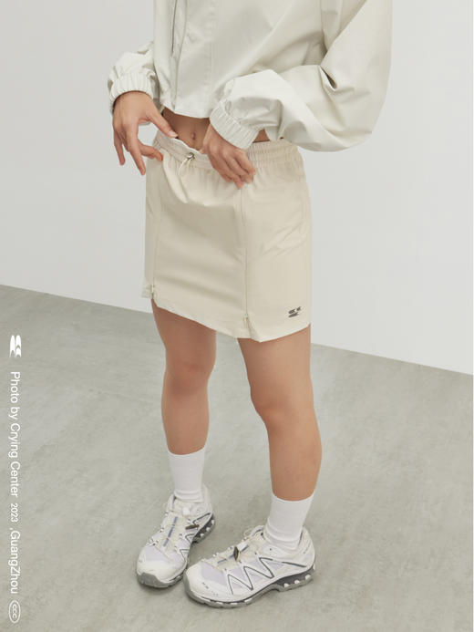 CryingCenter 奶油白灰绿风衣百褶裙两穿运动网球短裙 哭喊中心 商品图0