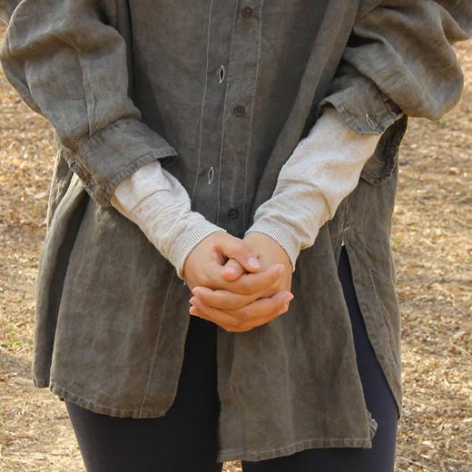 薄如蝉翼，松弛有度，男女可用！麻+汉麻防晒袖/遮阳袖 升级版 UPF等级50+、UPF值94.88 清爽清透 商品图4