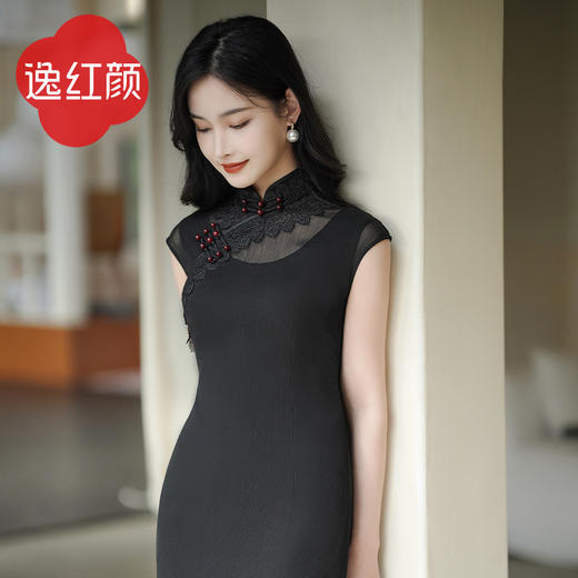 逸红颜扶芳2026年夏季新款雪纺旗袍改良版连衣裙女影视剧无名同款 商品图2