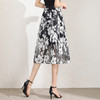 夏季新款，高腰裙时尚气质女装中长裙A字裙雪纺印花半身裙MYX-A151 商品缩略图2