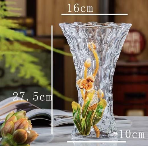 佛罗端斯-蝴蝶兰创意轻奢珐琅花瓶玻璃摆件客厅台面欧式时尚装饰 商品图3