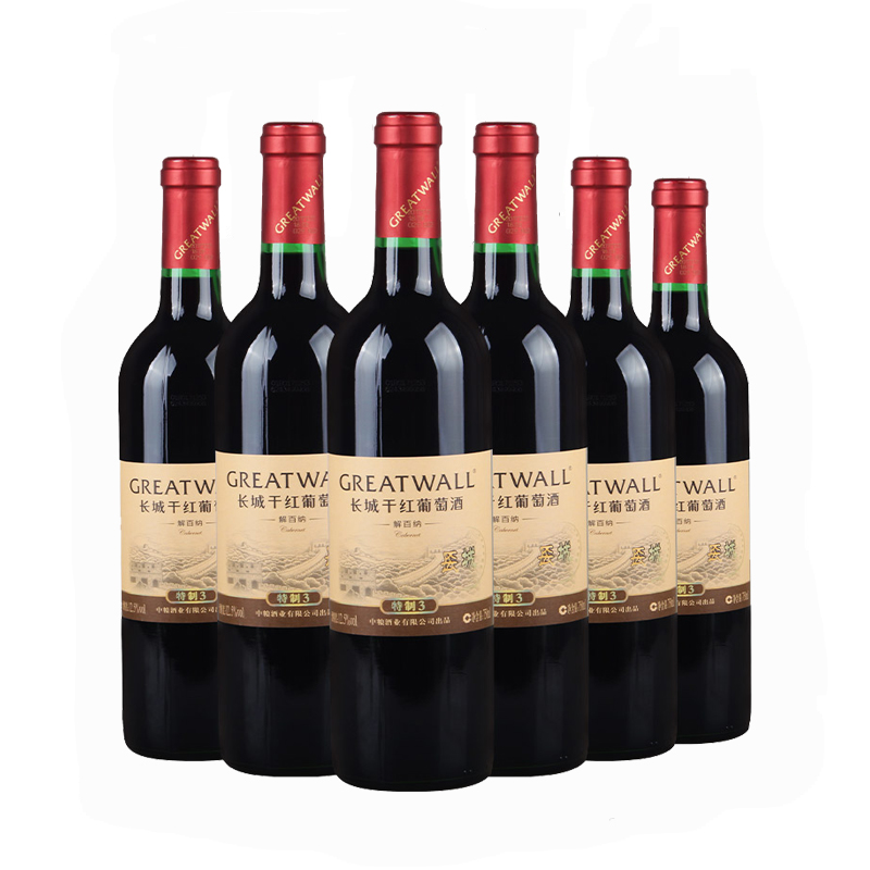 中粮长城特制3解百纳干红葡萄酒 750mL/瓶