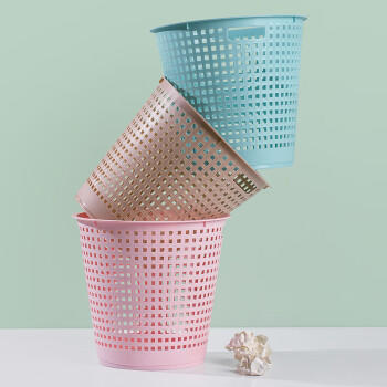 茶花 垃圾桶7L卫生间废纸篓厨房垃圾桶客厅无盖手提式垃圾筐* 商品图0