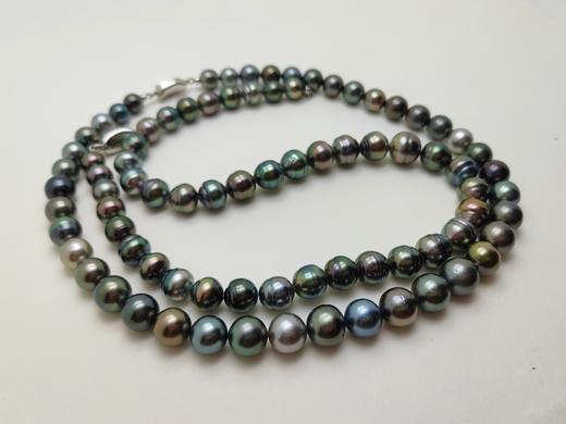 大溪地黑珍珠项链两条 商品图7