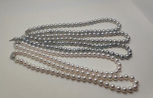 7.5-8mm 蓝玫瑰海水珍珠项链 商品图4