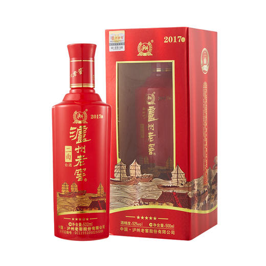 泸州老窖二曲白酒珍品五星2017版52度500ml 商品图0
