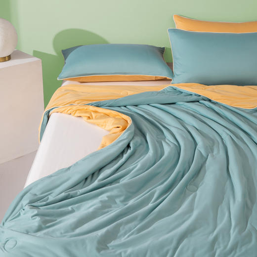 无与伦比 针织棉双拼色大豆夏被 商品图5