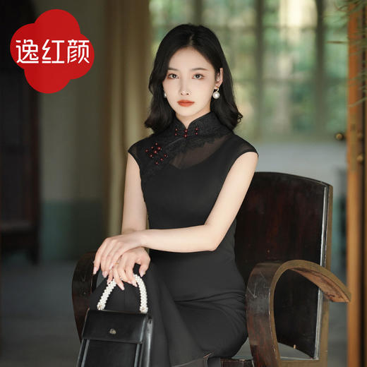 逸红颜扶芳2026年夏季新款雪纺旗袍改良版连衣裙女影视剧无名同款 商品图0