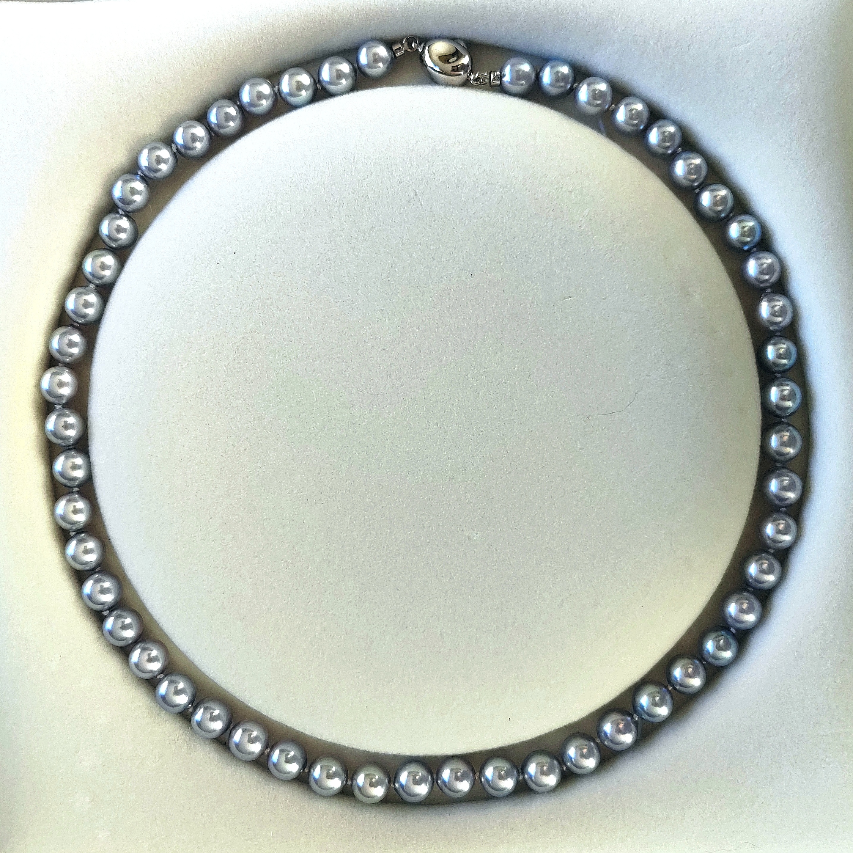 7.5-8mm 蓝玫瑰海水珍珠项链