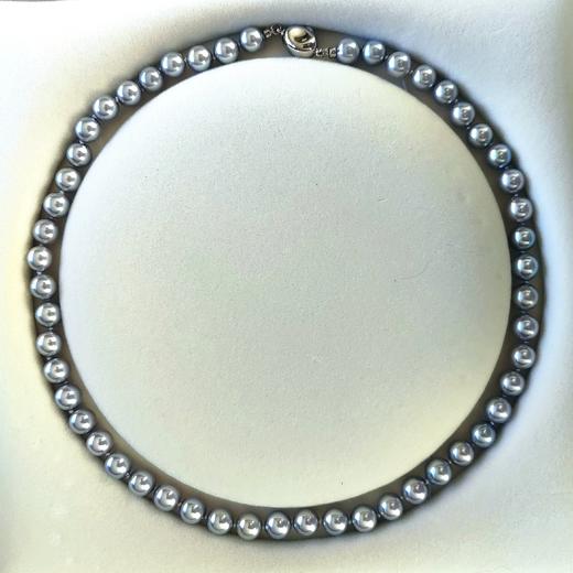 7.5-8mm 蓝玫瑰海水珍珠项链 商品图0