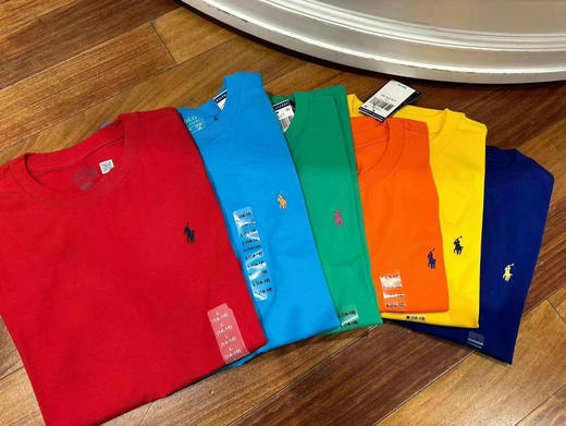 大童T恤, 迎‬接彩‮的色‬夏天​‎͏ 🌈拉夫劳伦RL大童款短袖圆领T恤 小马标 💰298/件 商品图1