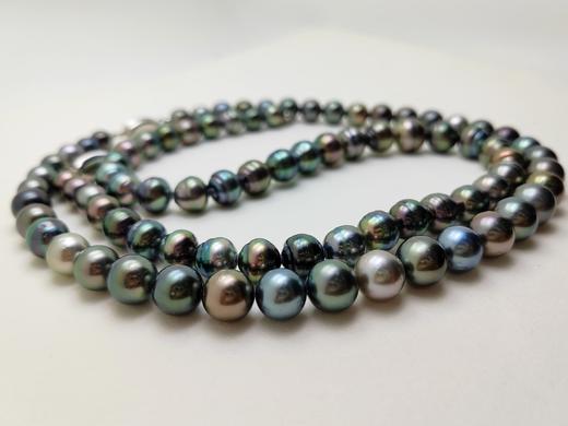 大溪地黑珍珠项链两条 商品图2