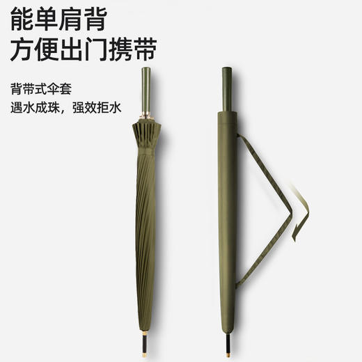 「24骨加固！7色可选」24骨纯色商务直杆伞 居家日用双人加大晴雨伞加固抗风 商品图2