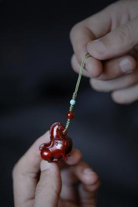 【青山特惠】小叶紫檀 唐马 钥匙扣 手把件 吊坠s24