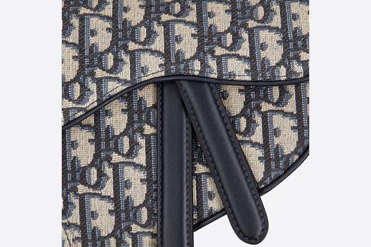 【欧洲专柜直邮】DIOR 迪奥 女士迷你马鞍包（附肩带） 蓝色 Oblique 印花 M0456CTZQ_M928 商品图5