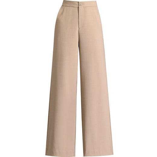 宽松休闲裤直筒阔腿裤妈妈装高腰扣子长裤MYX-8077 商品图4