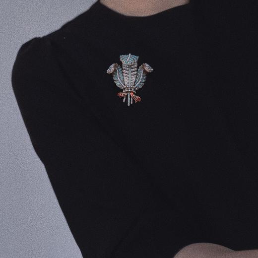 甄选·中古风【JOAN RIVERS】vintage胸针 重工中古风 英国皇室象征 威尔士亲王羽毛胸针 商品图4