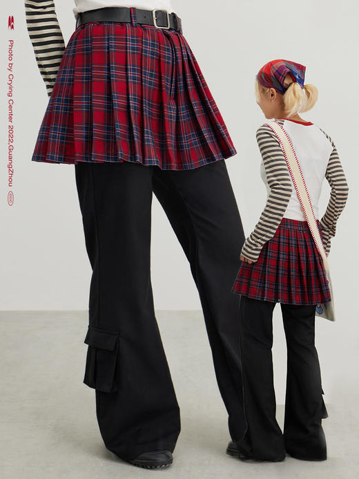 CryingCenter 格子短裙红格子裙裤摇滚朋克 哭喊中心 商品图2