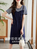  【专属特价】熙世界假两件拼接吊带牛仔连衣裙女2025夏季新款港风时尚显瘦裙子 商品缩略图2