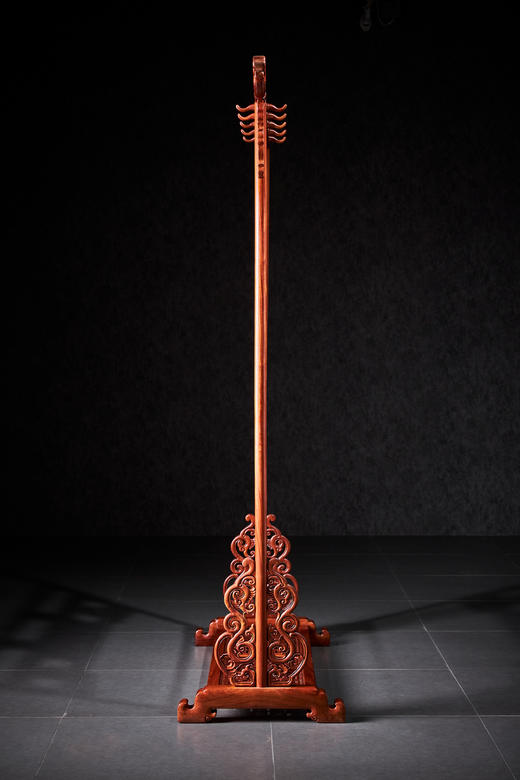 红桥红  家具严选  缅甸花梨（大果紫檀）【185清式螭龙 衣帽架】 商品图7