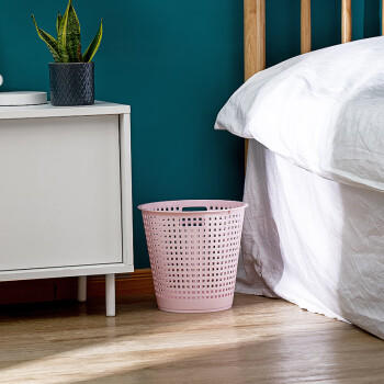 茶花 垃圾桶7L卫生间废纸篓厨房垃圾桶客厅无盖手提式垃圾筐* 商品图1