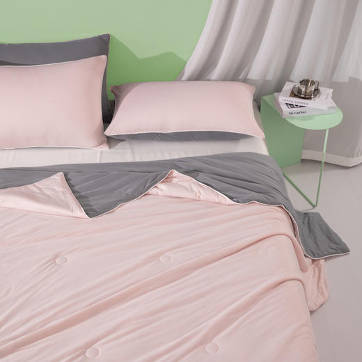 无与伦比 针织棉双拼色大豆夏被 商品图3