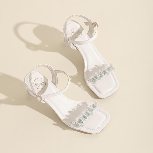 品质好货 | Safiya索菲娅2023新款粗跟一字带凉鞋夏季外穿百搭SF31115722 商品图11