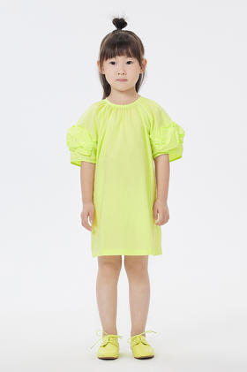 jnby  23年夏款  全棉立体袖笼设计短袖连衣裙  1N6G11480