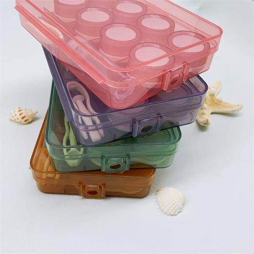 新款608简约美瞳盒隐形眼镜盒伴侣盒多副六副装收纳盒 商品图6