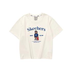 斯凯奇针织短袖T恤衫L223W035/0074白色