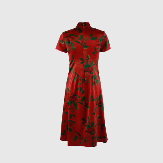 领交叉镂空收腰摆旗袍 商品图2