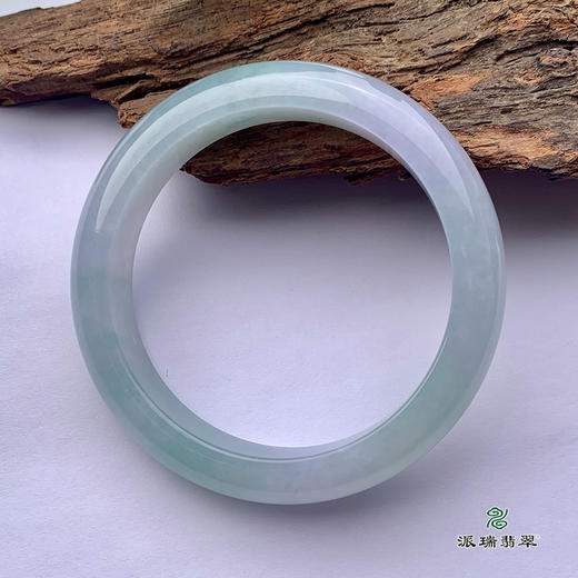派瑞翡翠 翡翠手镯 糯种 飘花 商品图3