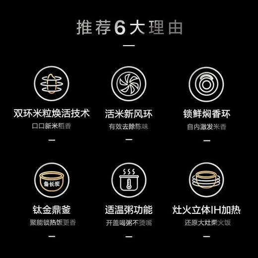 Midea/美的 电饭煲家用智能触控3-6人家用4L智能预约多功能快煮电饭锅 立体IH大火力 CFB4081H 商品图2