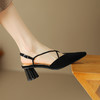 优雅个性，亮面真皮尖头包头后空高跟凉鞋HB-Z518 商品缩略图11