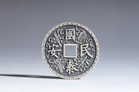 矩德泉坊 纯银手作    国泰民安暗八仙（4.2厘米版）610