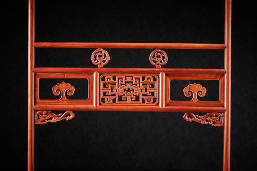 红桥红  家具严选  缅甸花梨（大果紫檀）【185清式螭龙 衣帽架】 商品图2