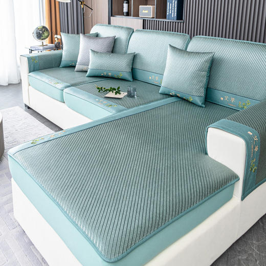 夏季艾草驱蚊冰藤沙发席  纵享22℃清凉夏日沙发罩 商品图2