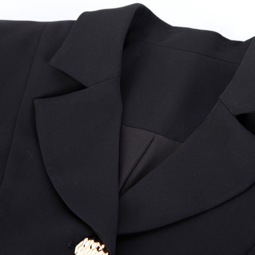 NF8E7斯尔丽瑟俪2023夏季新款设计感气质职业撞色压褶插片连衣裙 商品图4