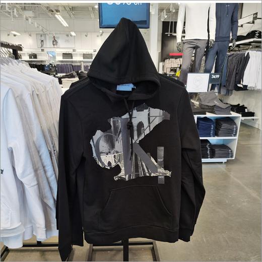Calvin Klein/CK  男士大logo印花连帽袋鼠兜长袖卫衣 商品图0