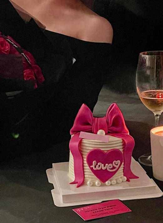 520情人节纪念日蝴蝶结爱心周年求婚蛋糕生日 商品图2