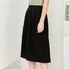 【黑色中长款半裙】23年春夏新品女士中长款半裙黑色纯色百搭半身裙子 商品缩略图1