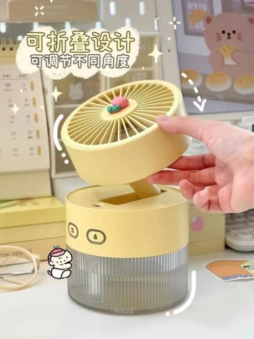 【应季好物】桌面喷雾加湿器usb水雾折叠便携二合一小型风扇 商品图4