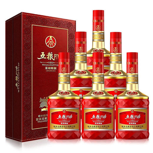 五粮PTVIP柔和精制52度纯粮白酒500mL 商品图2