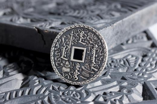 矩德泉坊 纯银手作   政通人和暗八仙（4.2厘米版）618 商品图5