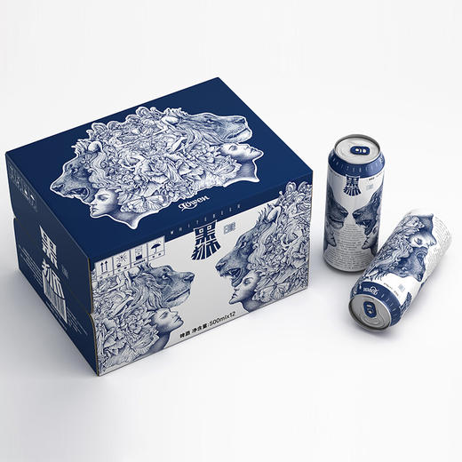 雪花啤酒  黑狮白啤自由我心 500ml听 商品图2