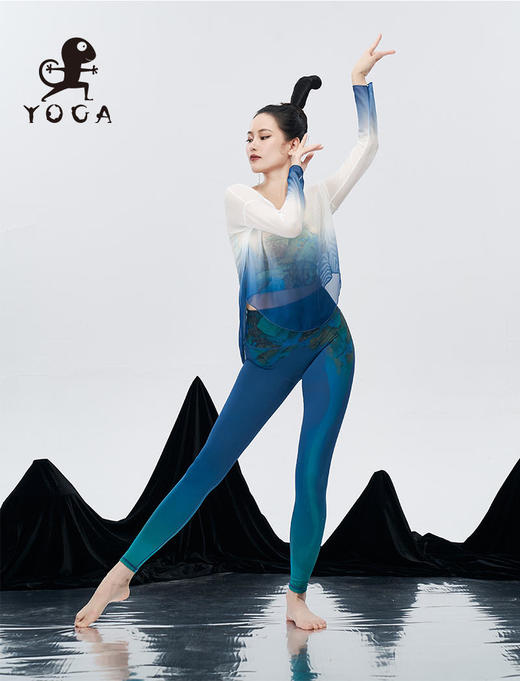 壁虎瑜伽【2305SY240】渐变网纱长袖罩衫（无胸垫）【5天发货】 商品图6