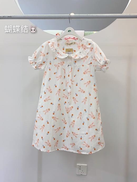 【断码清仓】女童夏日风情短袖睡裙100%全棉双层纱布婴儿棉纱越洗越软【孤品/瑕疵品/样品/清仓秒杀专拍链接 不支持退换 】 商品图1