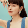ZEGL设计师秘密花园系列粉色花朵耳环女小众设计感耳钉银针耳饰品 商品缩略图4