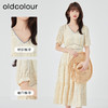 oldcolour2023夏新款法式茶歇收腰显瘦泡泡袖碎花连衣裙O25101343 商品缩略图1
